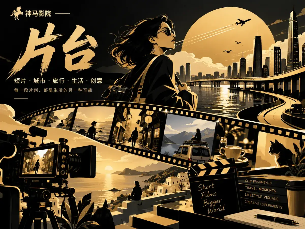 短片放映插图